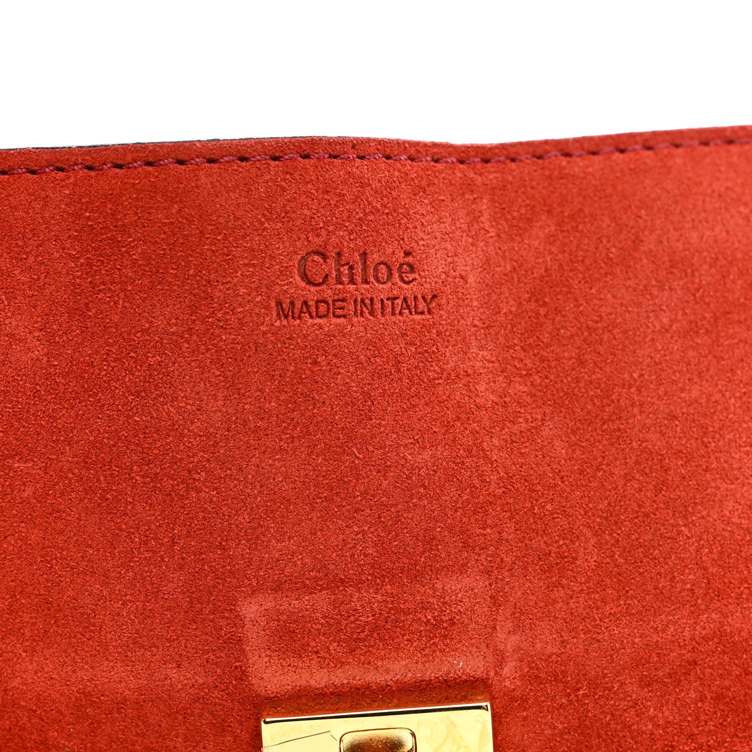Suede Smooth Calfskin Drew Shoulder Bag Poppy