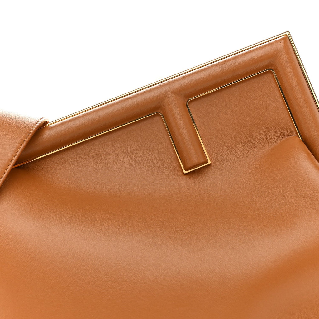 Shiny Nappa Medium Fendi First Caramello