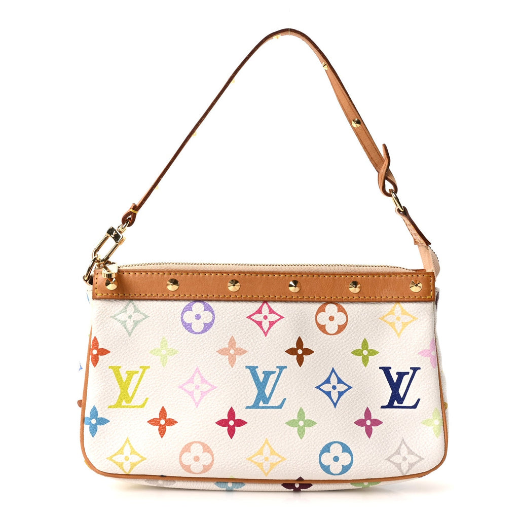 Monogram Multicolor Pochette Accessories White