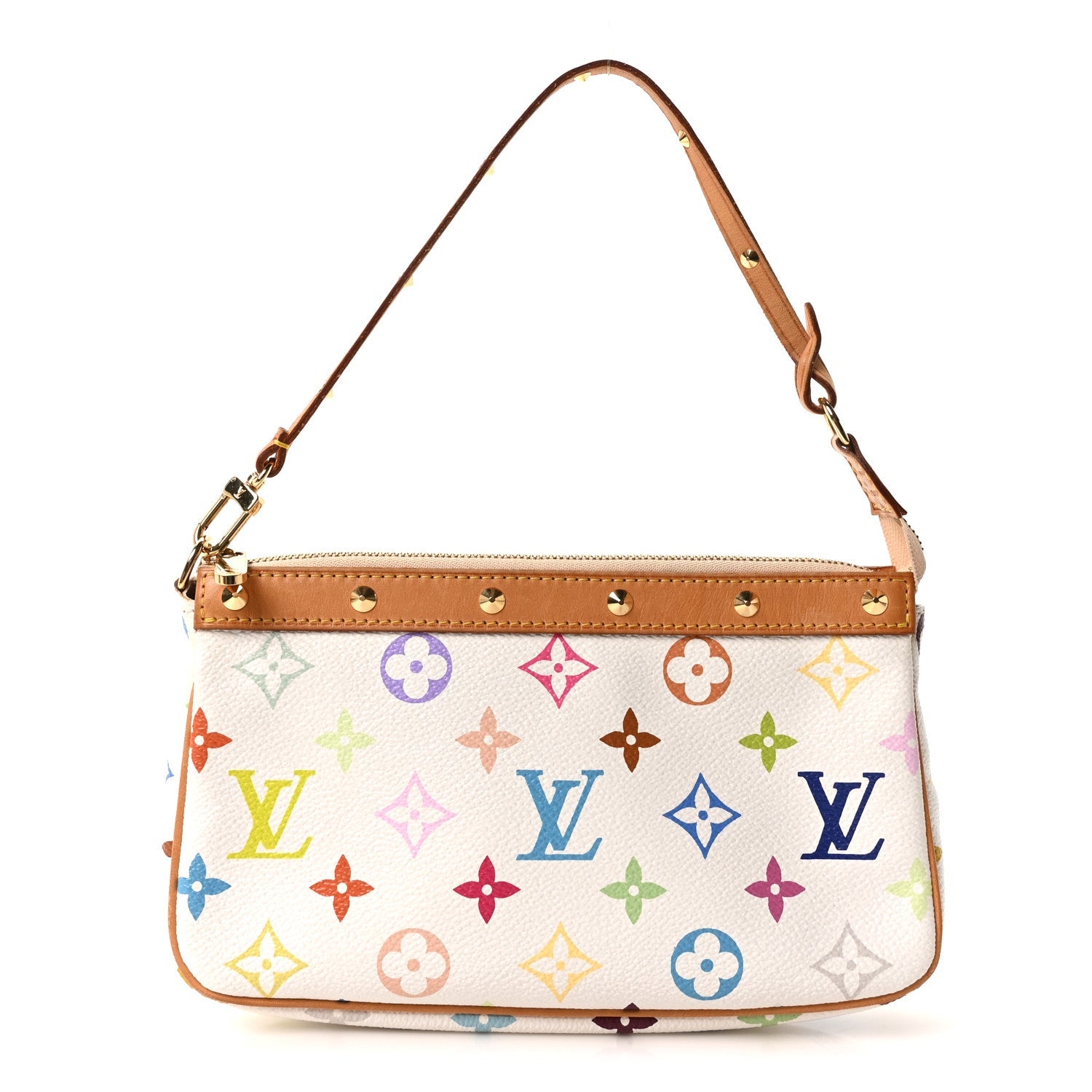 Monogram Multicolor Pochette Accessories White