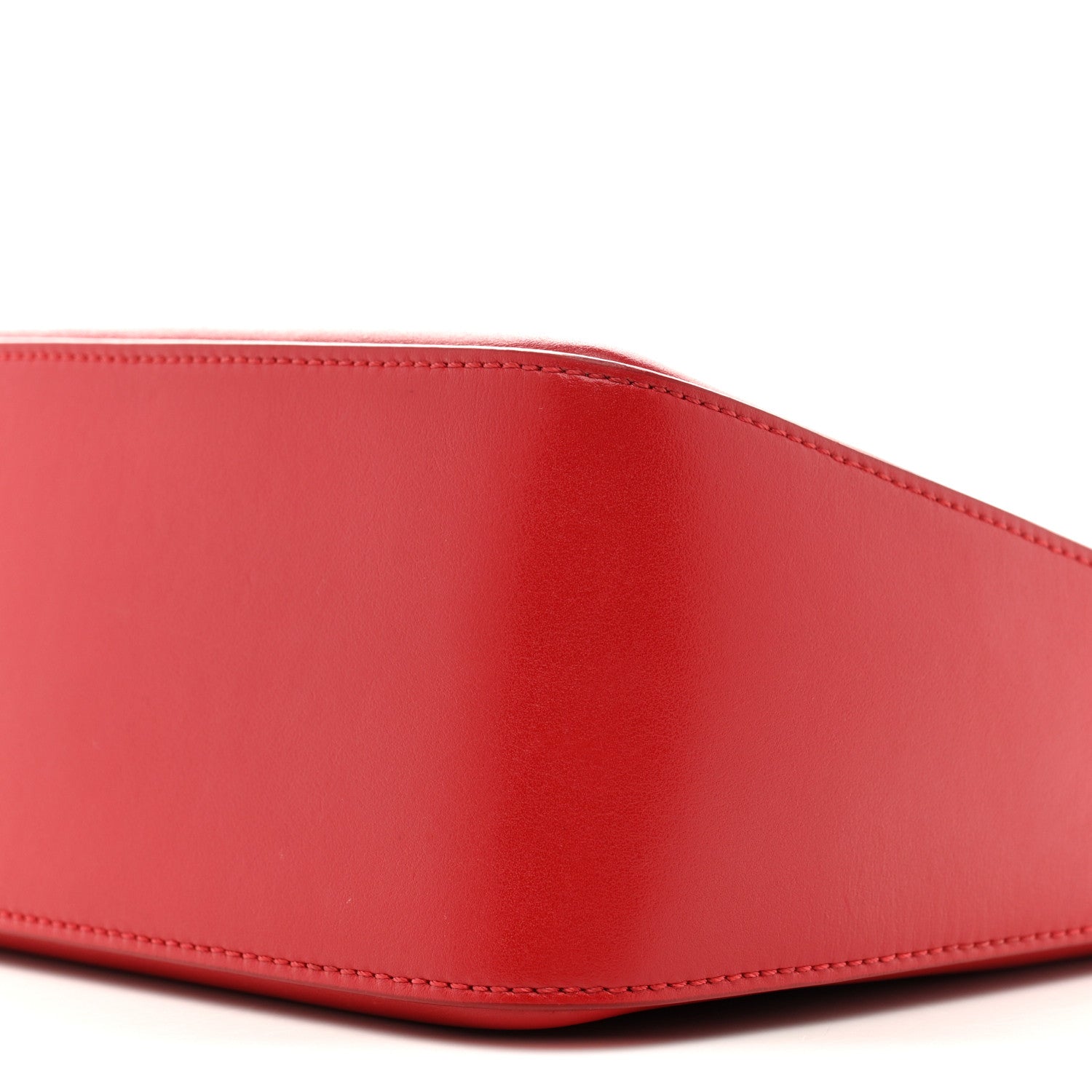 Smooth Calfskin Small Moon Cut Out Shoulder Bag Dark Red