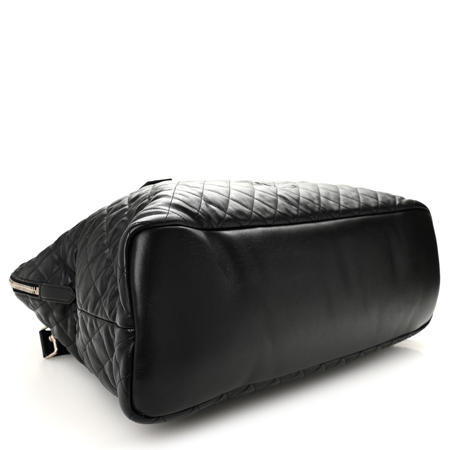 Calfskin Quilted ES Giant Travel Bag Black