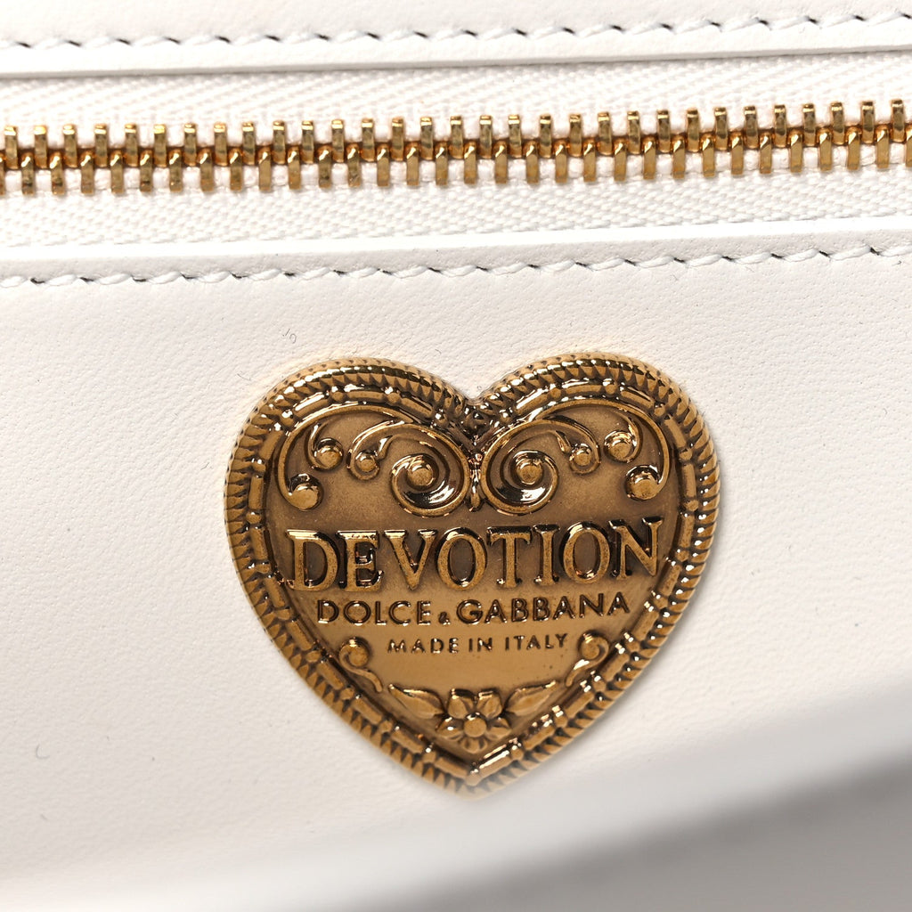 Calfskin Medium Devotion Crossbody Bag White