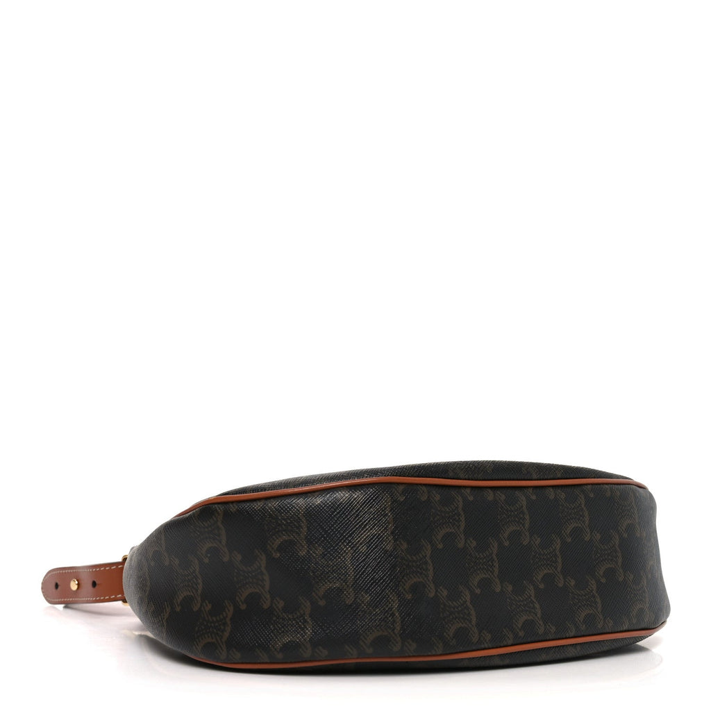 Triomphe Canvas Calfskin Ava Shoulder Bag Tan