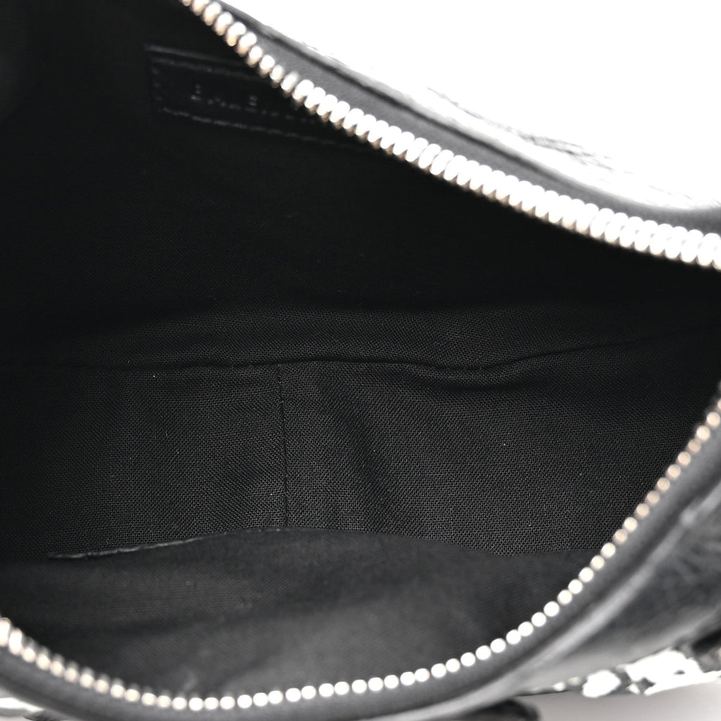 Agneau Arena Lunar New Year Graffiti Logo Le Cagole Shoulder Bag XS Black