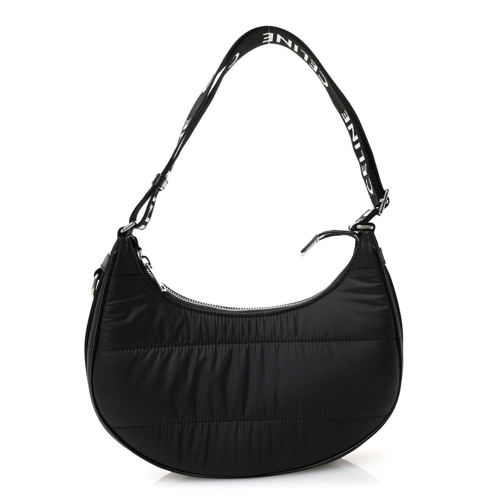 Nylon Ava Shoulder Bag Black
