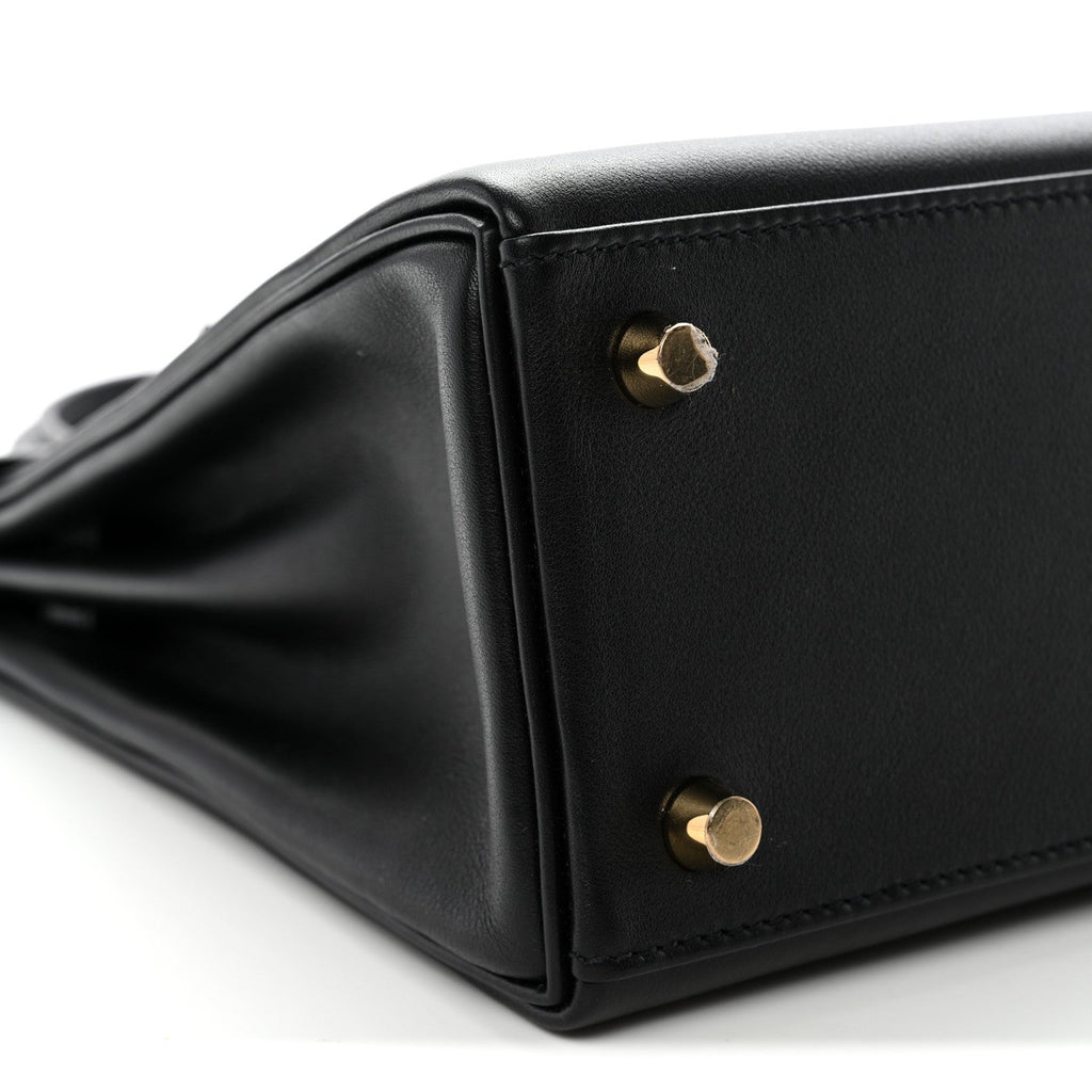 Cheri Calfskin Kelly Retourne 25 Black