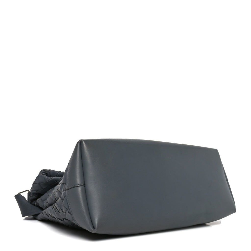 Nappa Intrecciato Large Fold Crossbody Messenger Thunder