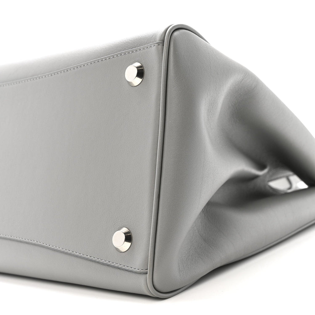 Smooth Calfskin Hampton Carry All Bag Grey