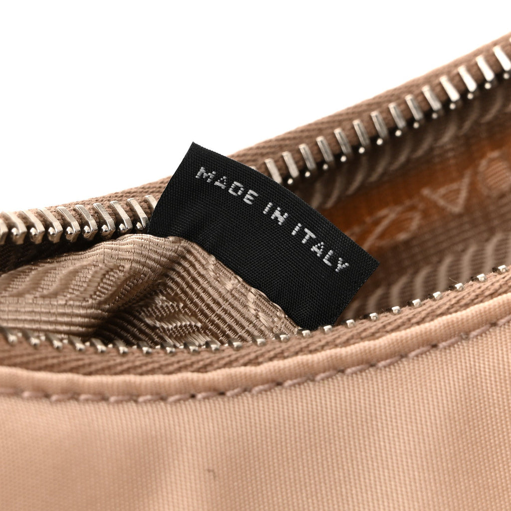 Re-Nylon Saffiano Mini Re-Edition 2005 Bag Cammeo