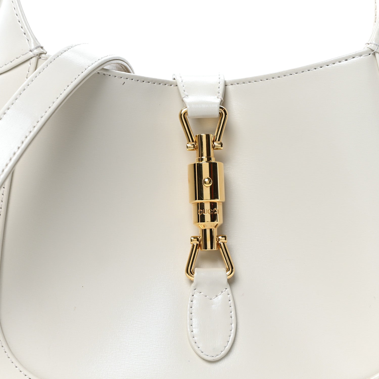 Boarded Dyana Lux Calfskin Small Jackie 1961 Hobo Mystic White
