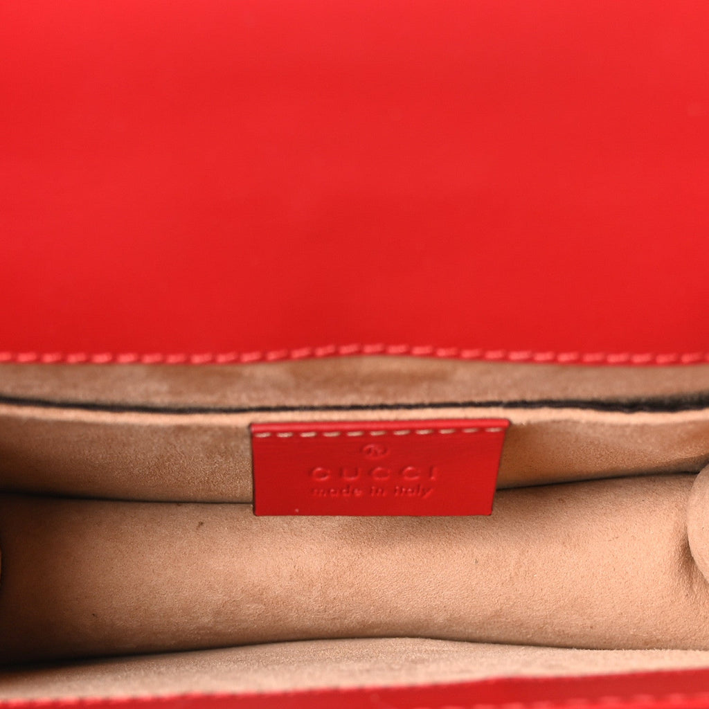Calfskin Mini Sylvie Chain Shoulder Bag Hibiscus Red