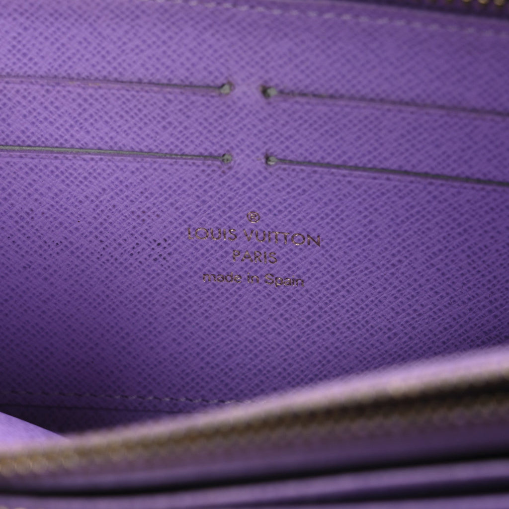 Damier Ebene Illustre Zippy Wallet Violet