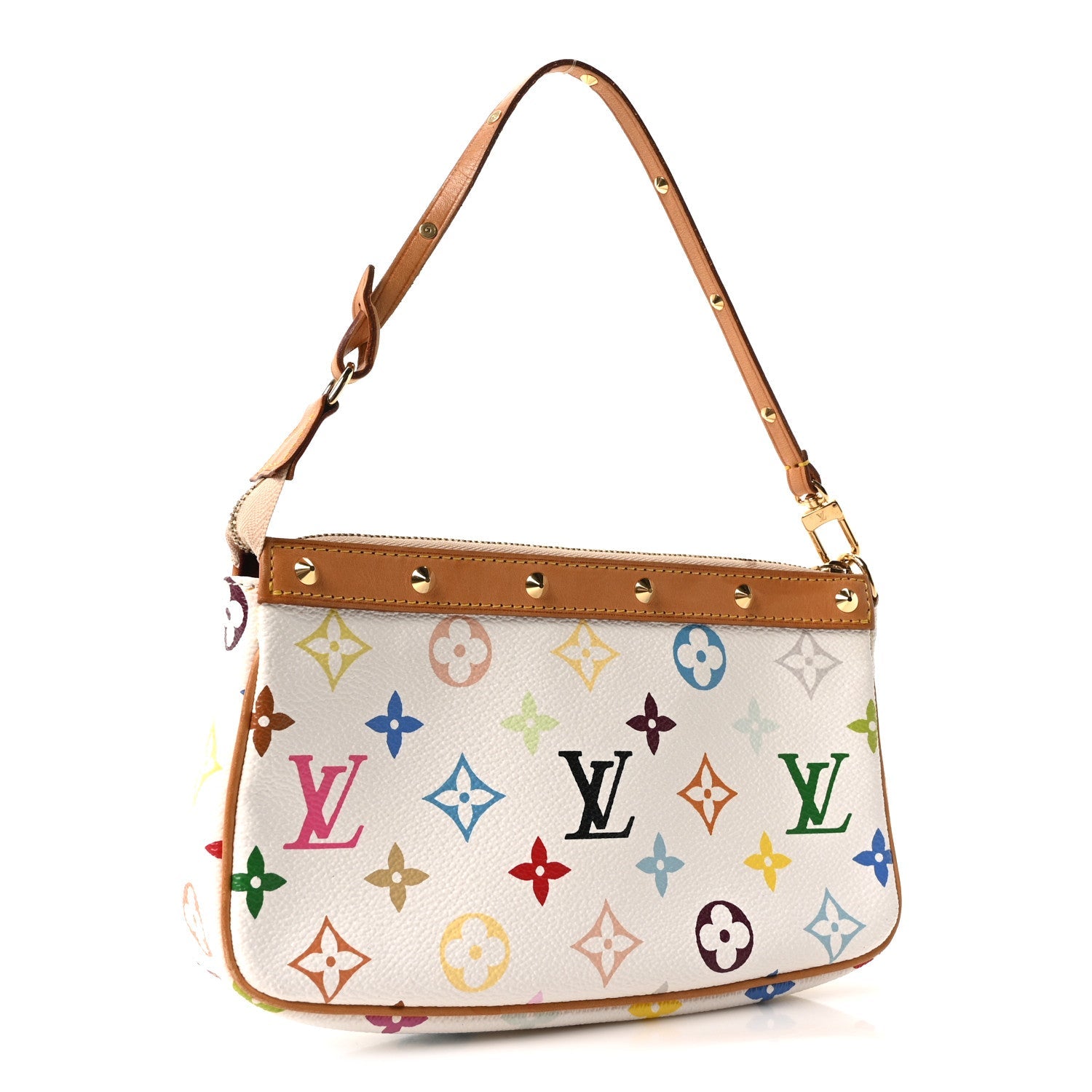 Monogram Multicolor Pochette Accessories White