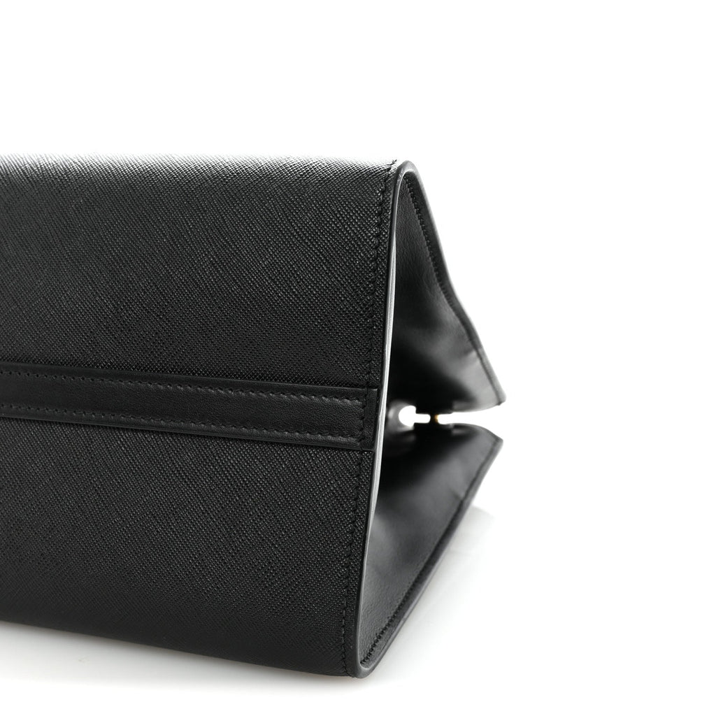 Saffiano City Calfskin Paradigme Bag Black