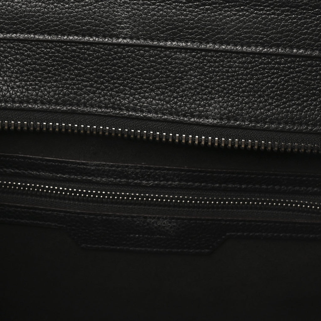 Drummed Calfskin Mini Luggage Black