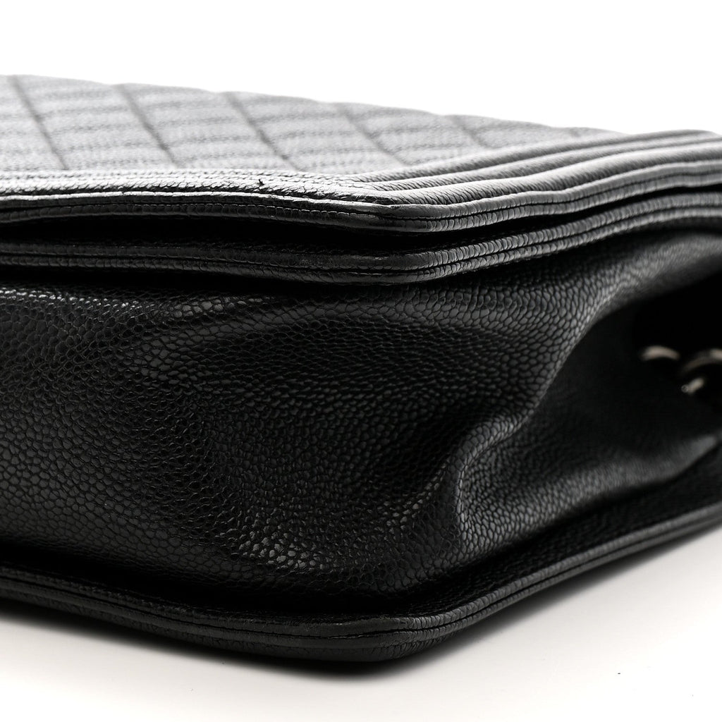 Caviar Quilted New Medium Boy Flap Black