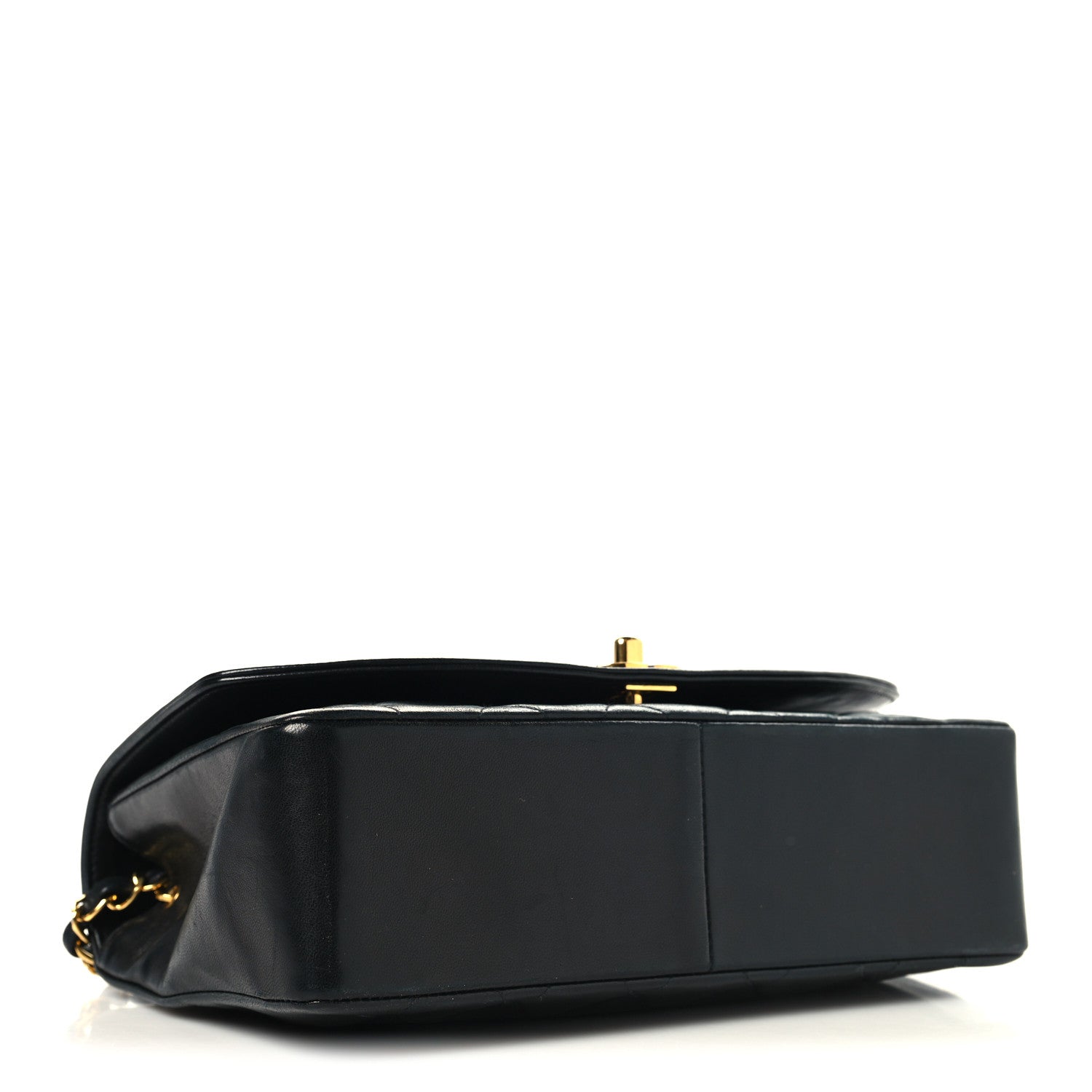 Lambskin Quilted Medium Single Flap Black
