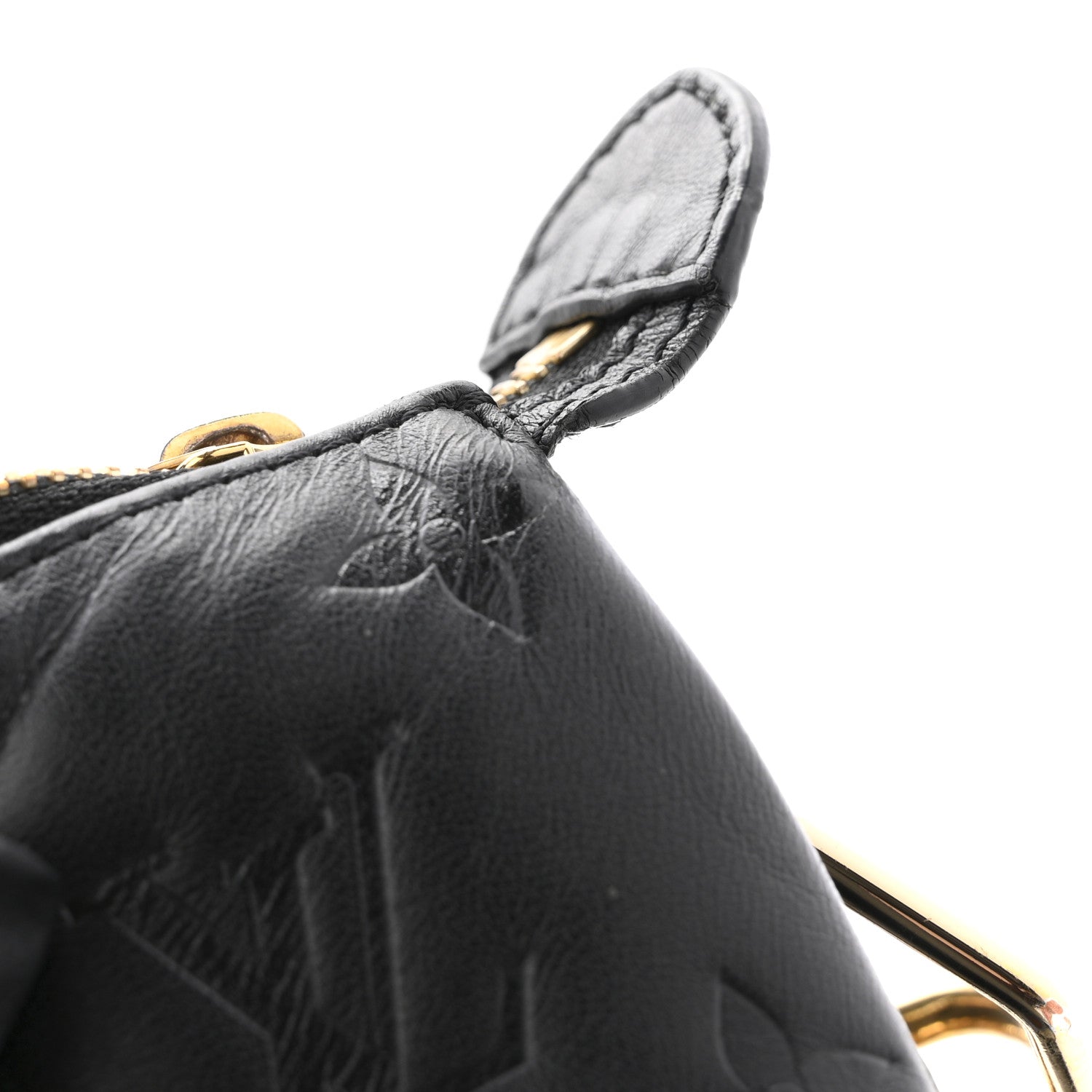 Lambskin Embossed Monogram Coussin MM Black