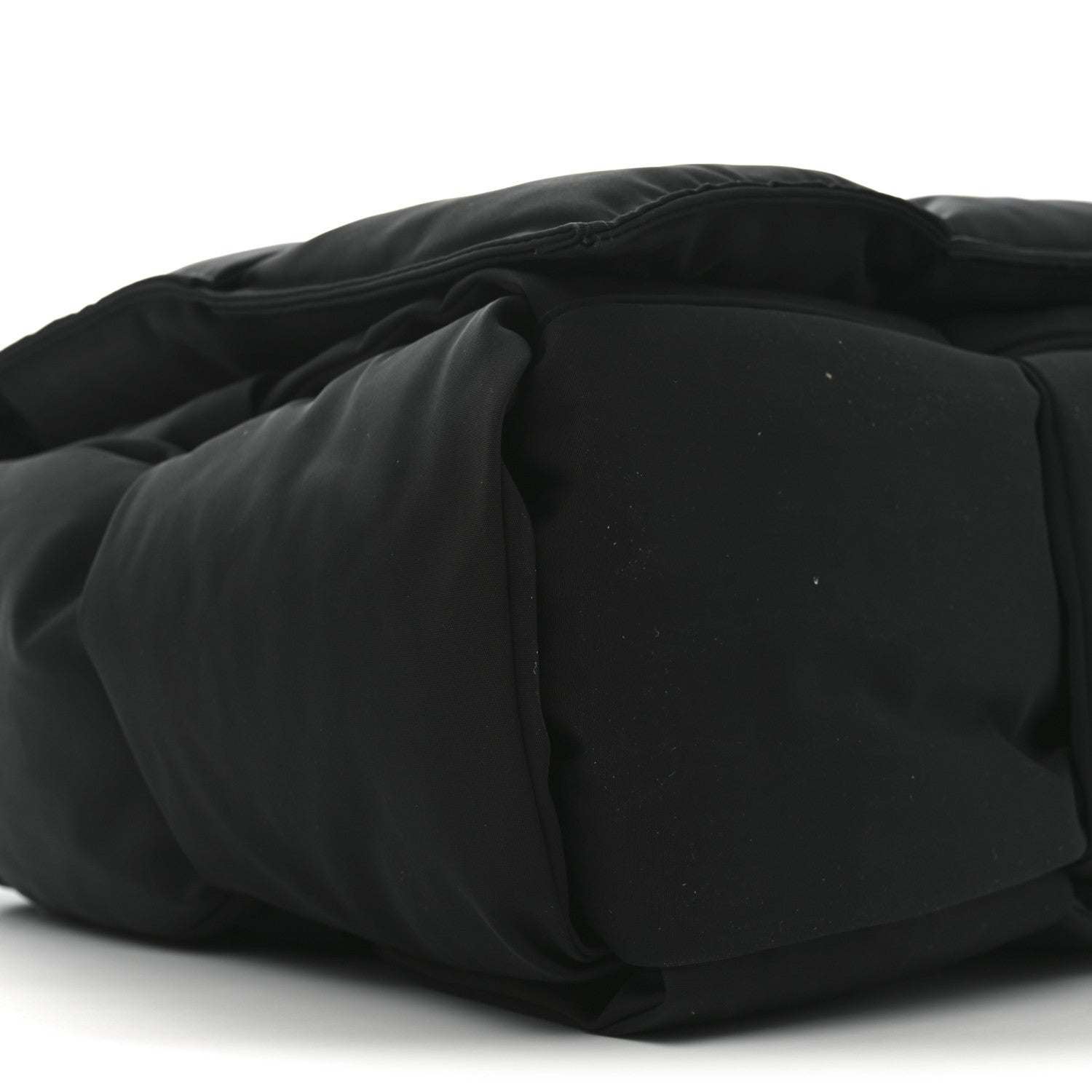 Nylon Intrecciato Padded Tech Maxi Cassette Bag Black