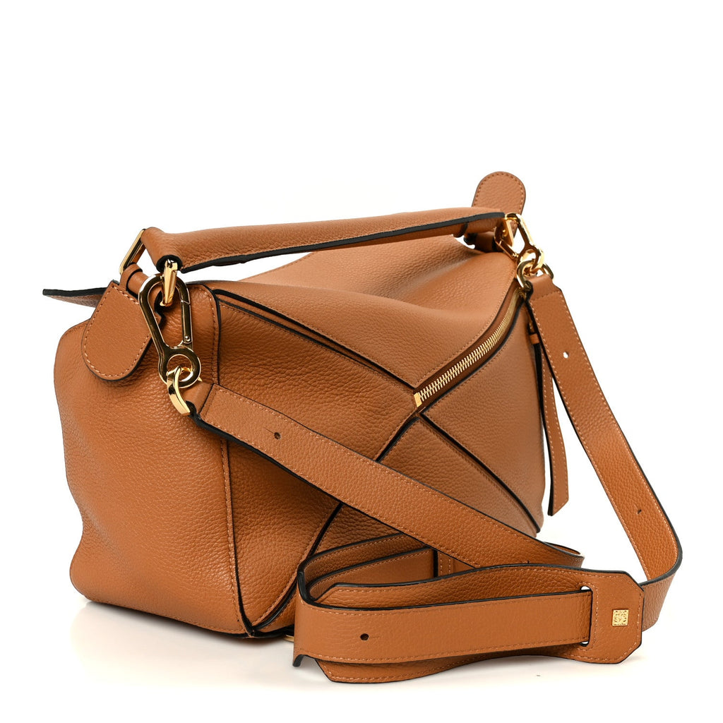 Calfskin Medium Puzzle Bag Tan
