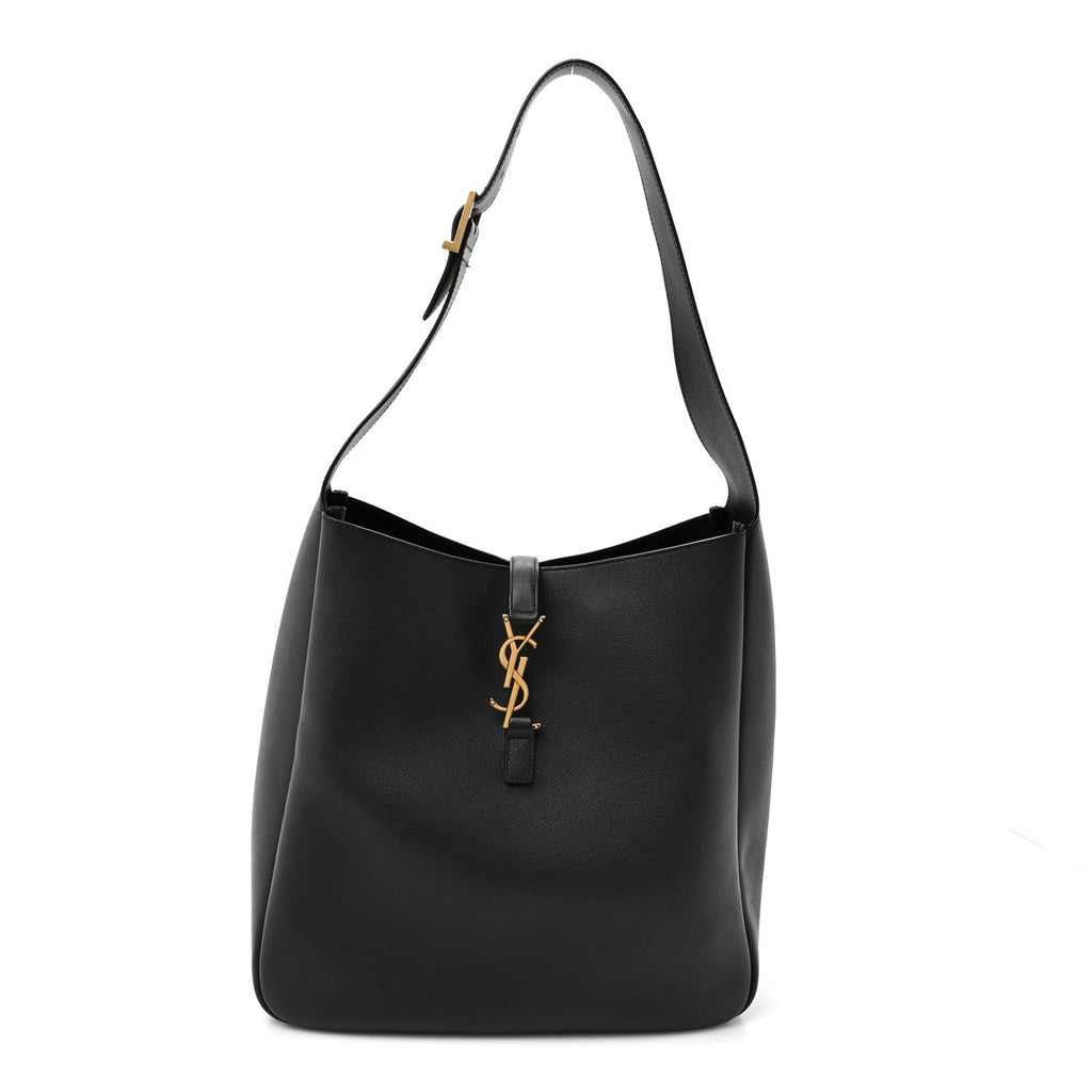 Grained Calfskin Large Le 5 A 7 Soft Hobo Black