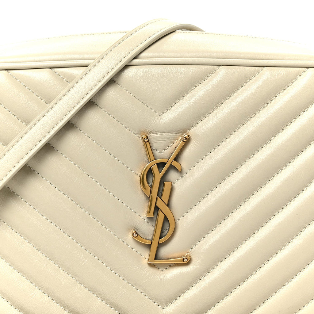 Calfskin Matelasse Monogram Lou Camera Bag Crema Soft