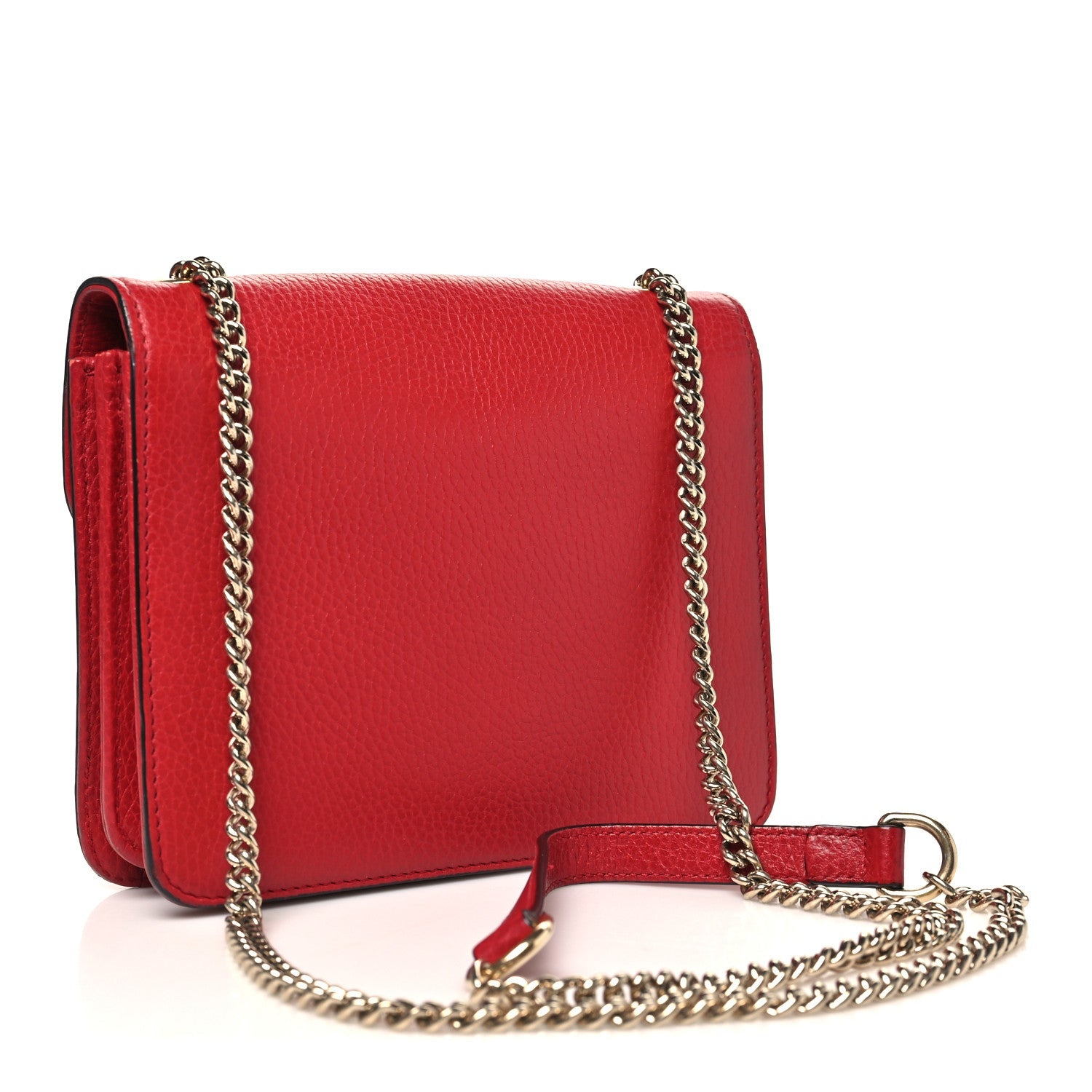 Dollar Calfskin Small Interlocking G Shoulder Bag Red