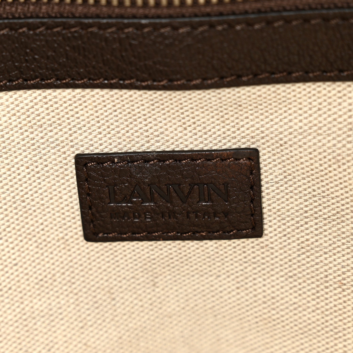 X FUTURE Denim Calfskin Logo Print Travel Bag Blue Brown