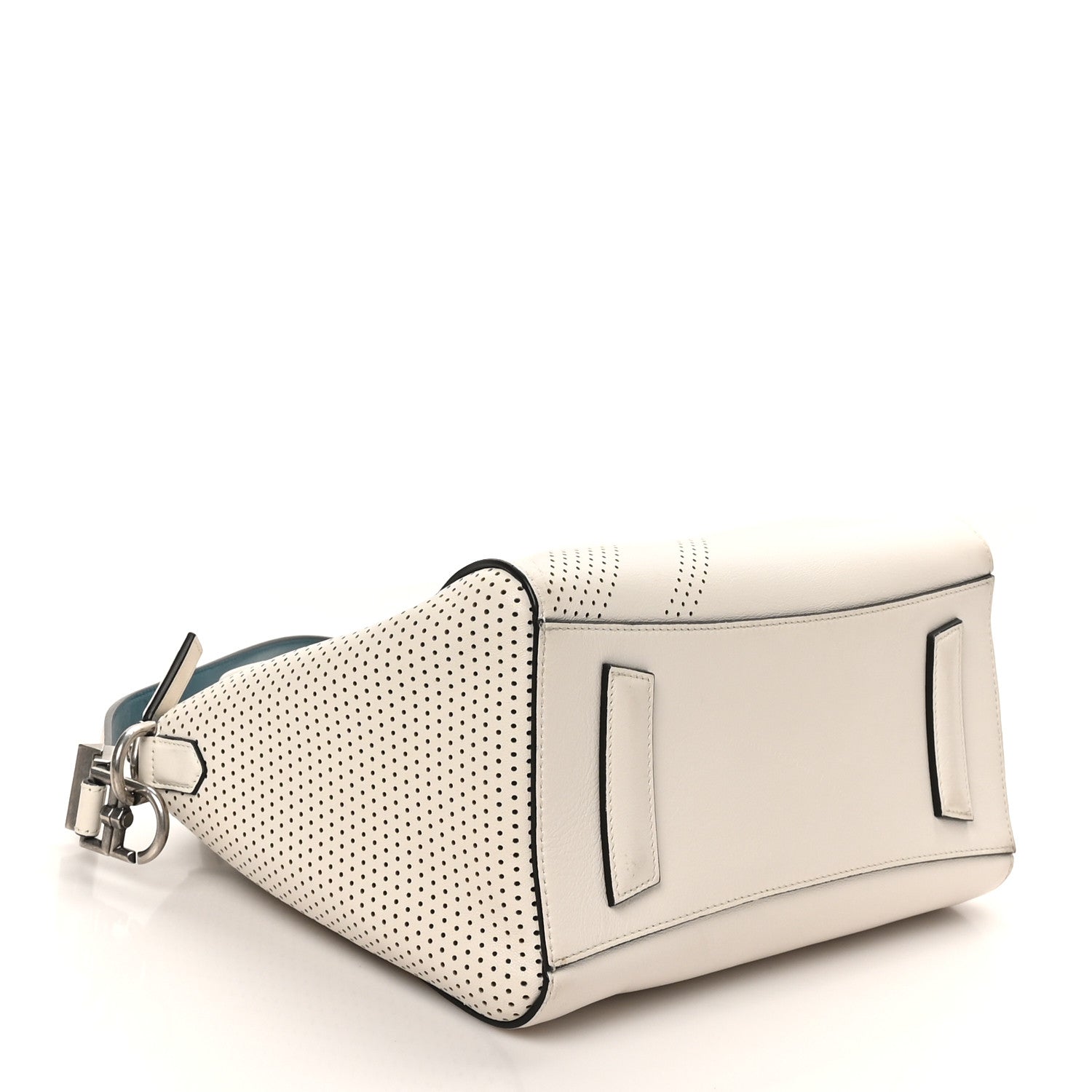 Lambskin Perforated Small Antigona White