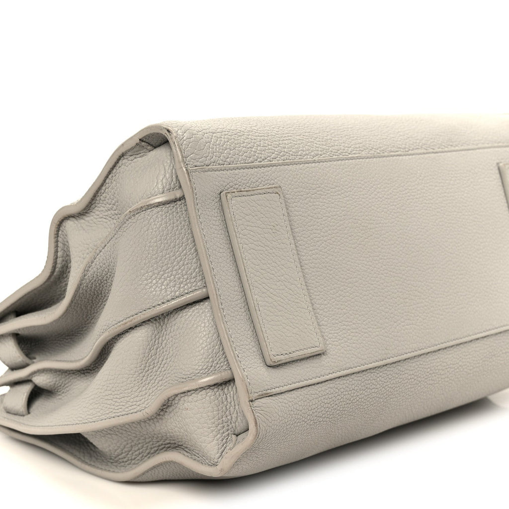 Grained Calfskin Small Supple Sac De Jour Grey