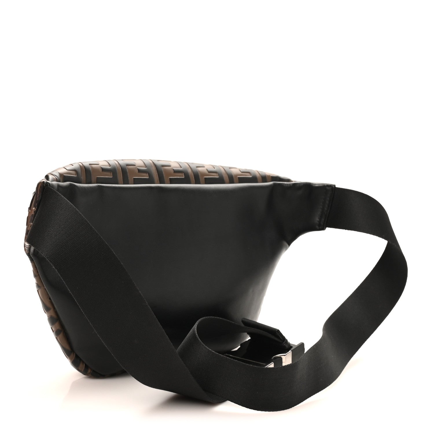 Vitello Century Bi-Color FF 1974 Embossed Belt Bag Maya Black