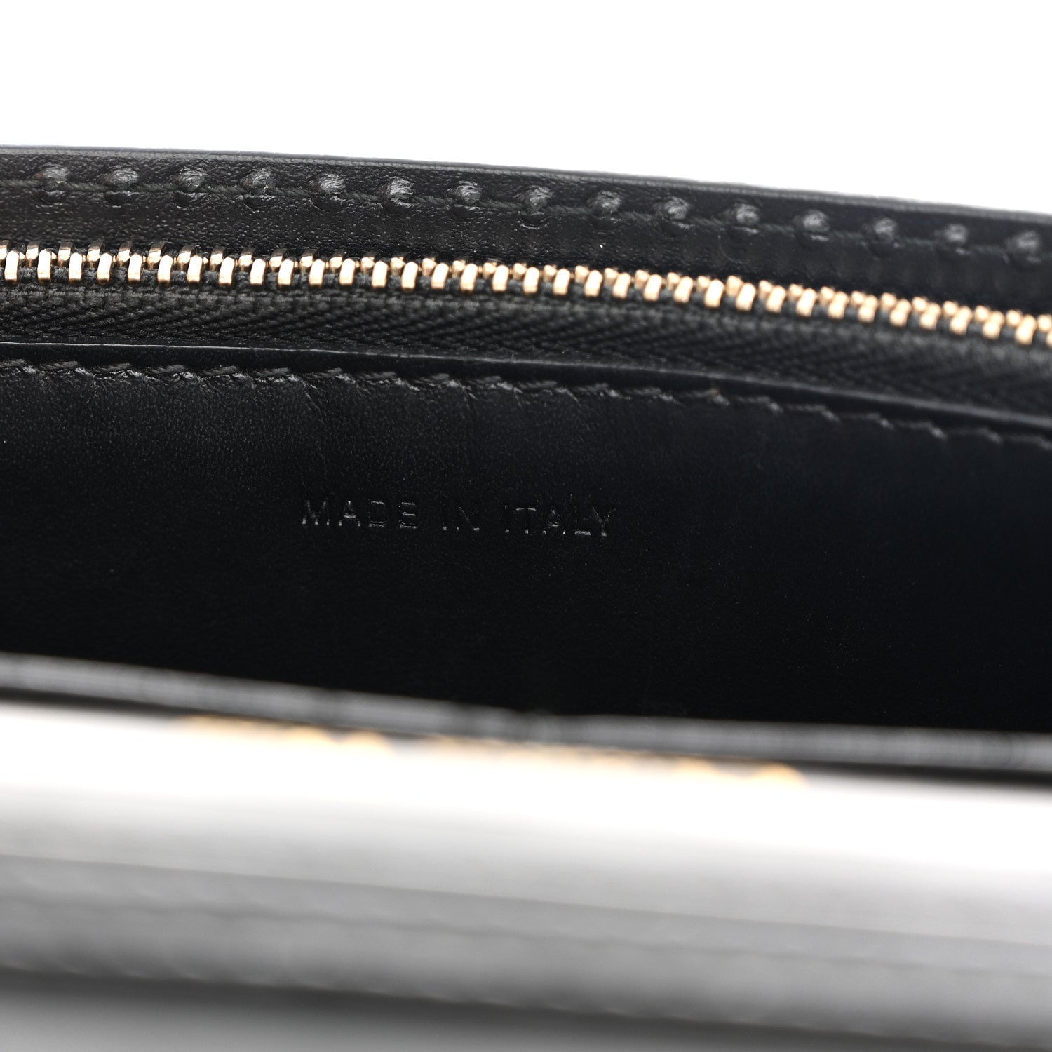 Calfskin J'Adior Wallet on Chain Pouch Black