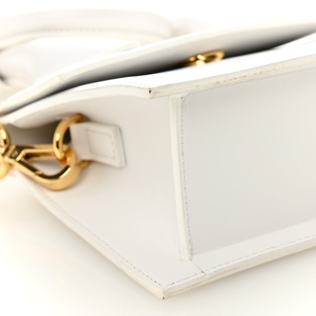 Smooth Calfskin Le Chiquito Noeud White