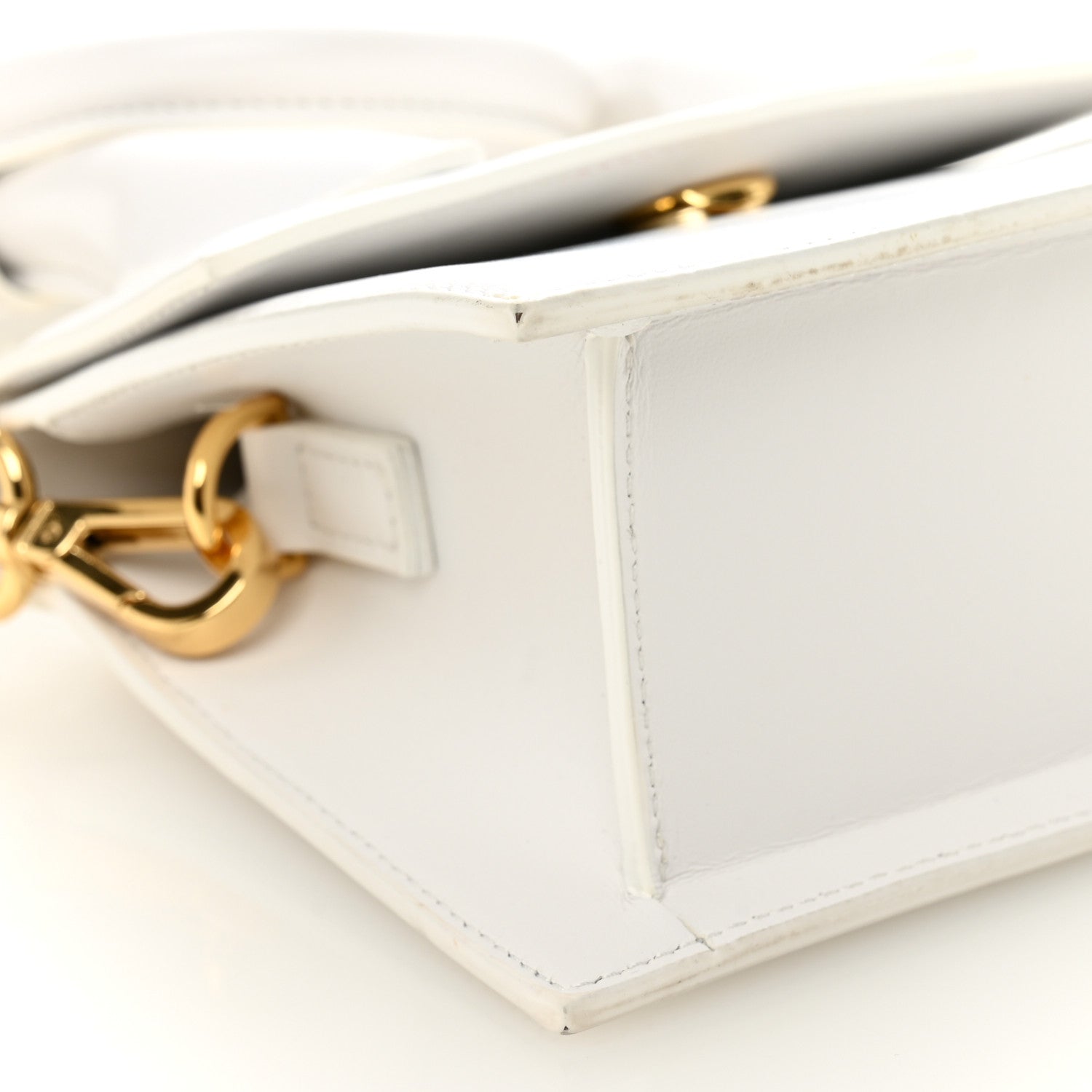 Smooth Calfskin Le Chiquito Noeud White