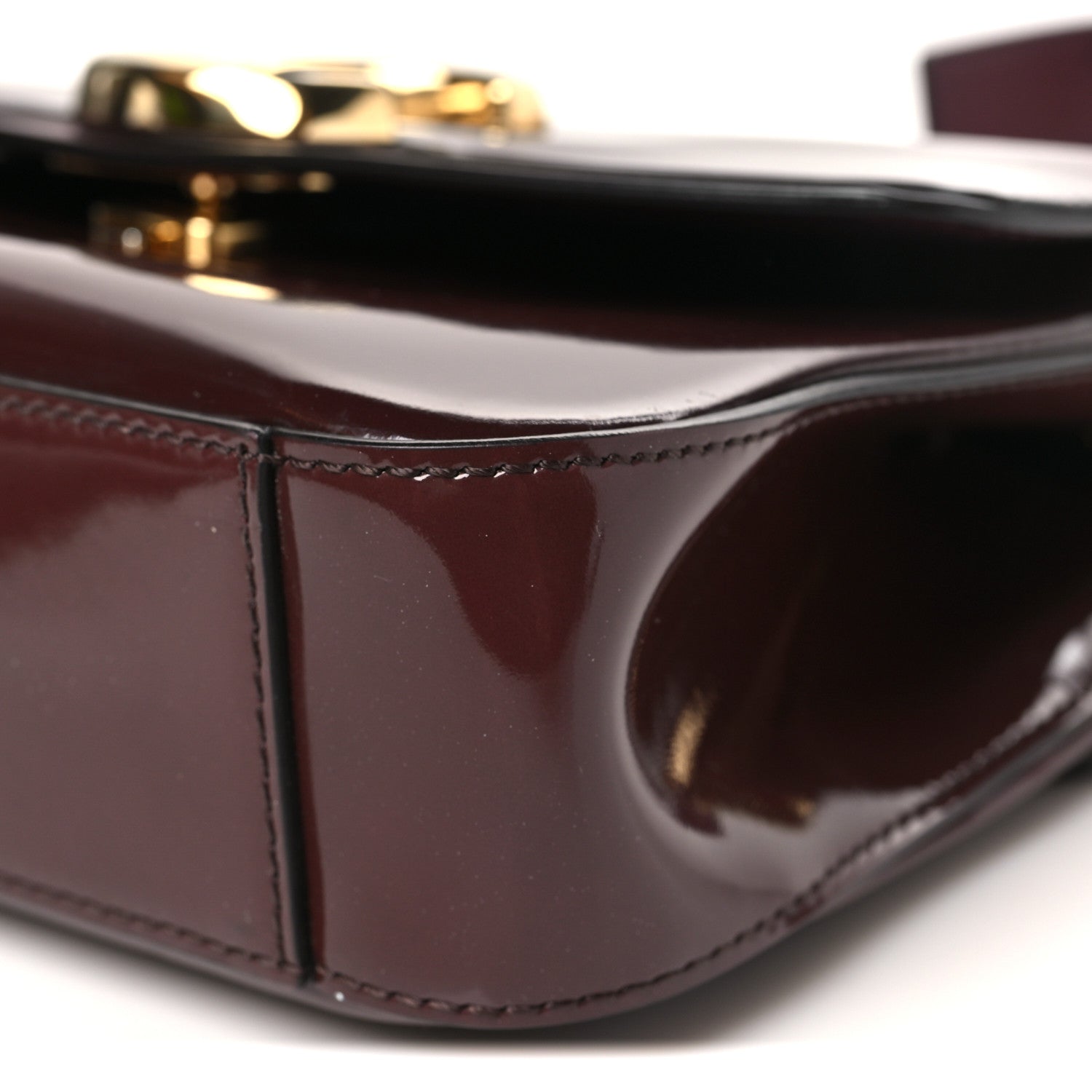 Spazzolato Sfumato Calfskin Small C Double Carry Burnt Brown