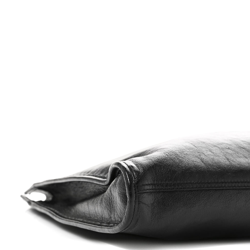 Calfskin Large Rajah Chain Tote Black