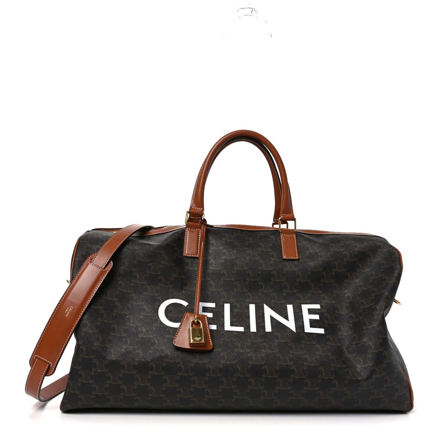 Triomphe Canvas Large Voyage Duffle Tan