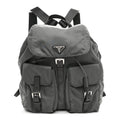 Tessuto Nylon Saffiano Medium Backpack Anthracite
