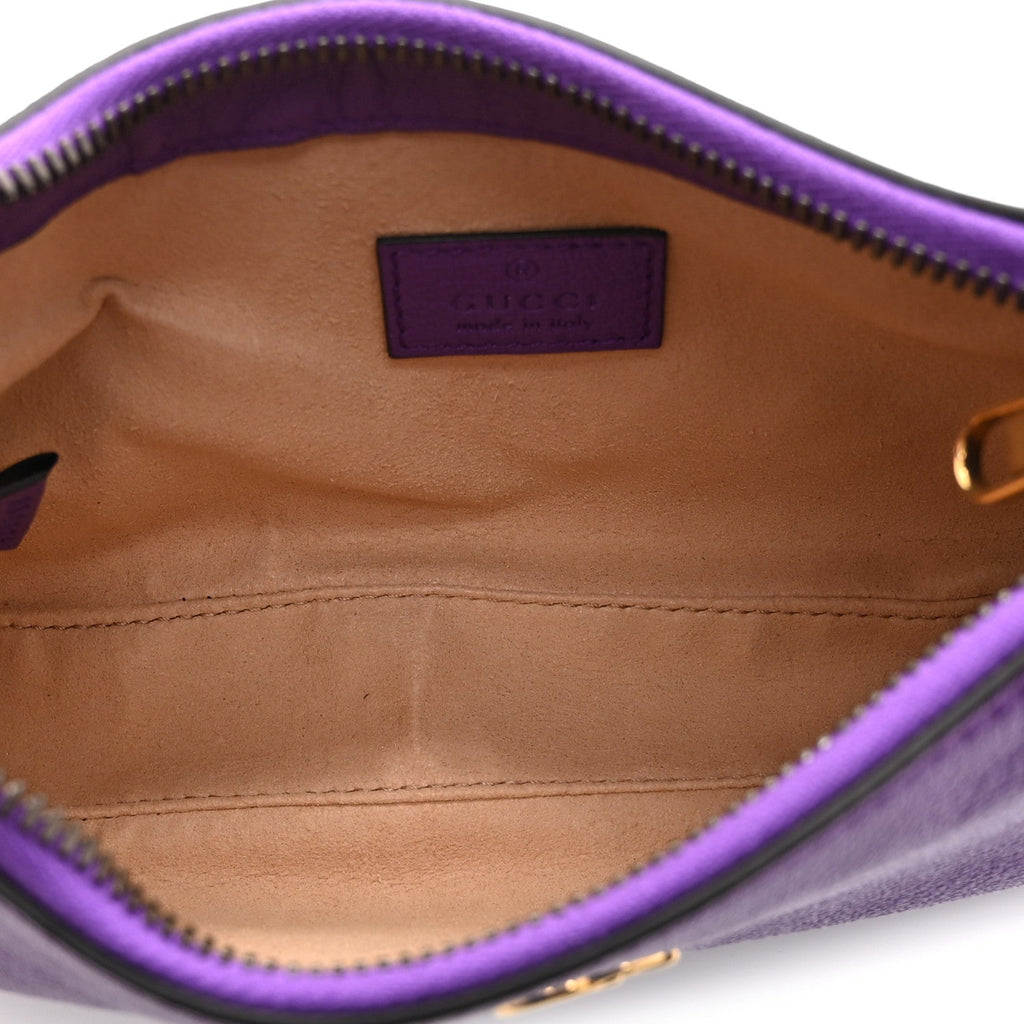 Goatskin Mini Aphrodite Shoulder Bag Shine Purple