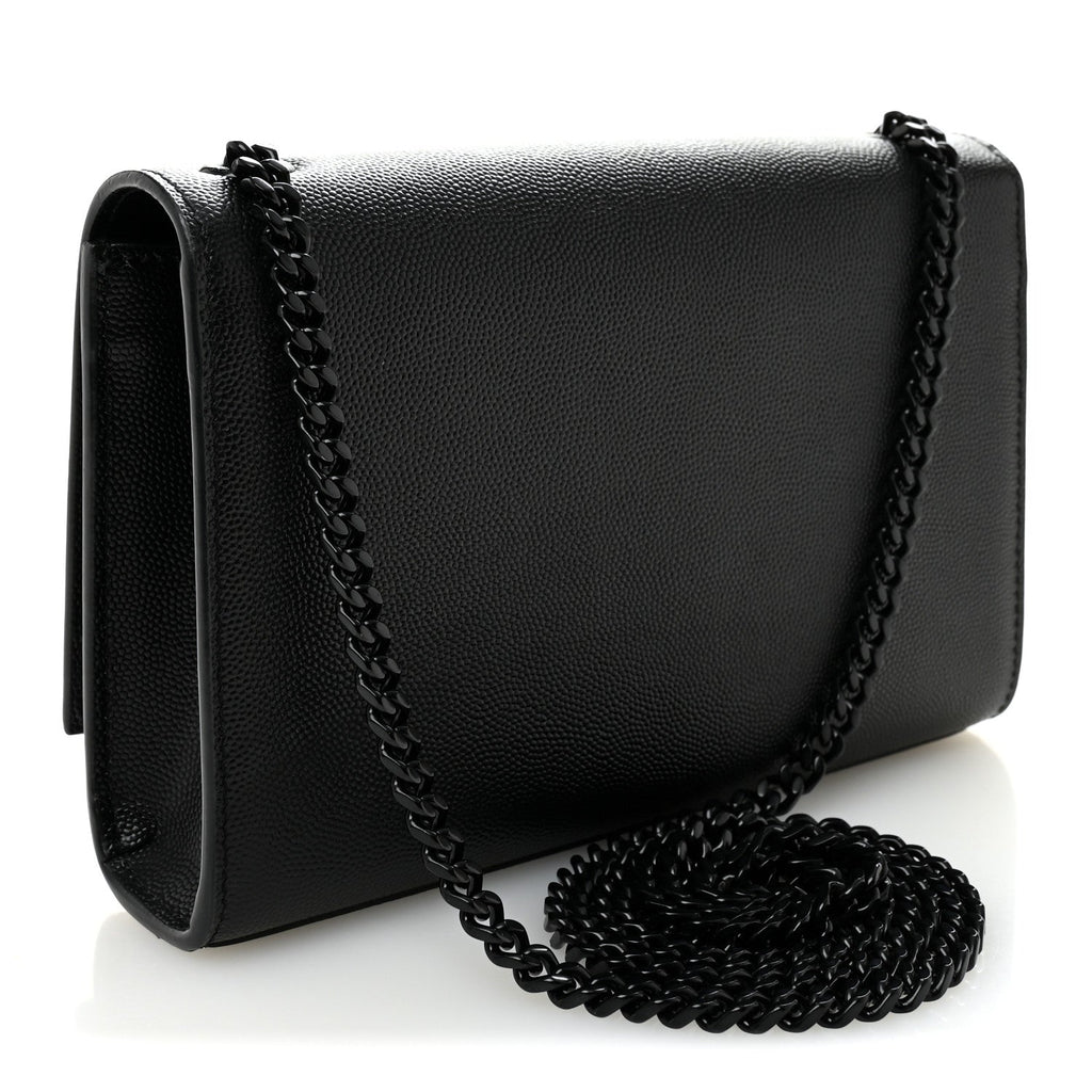 Grain De Poudre Small Monogram Monochrome Kate Satchel Black