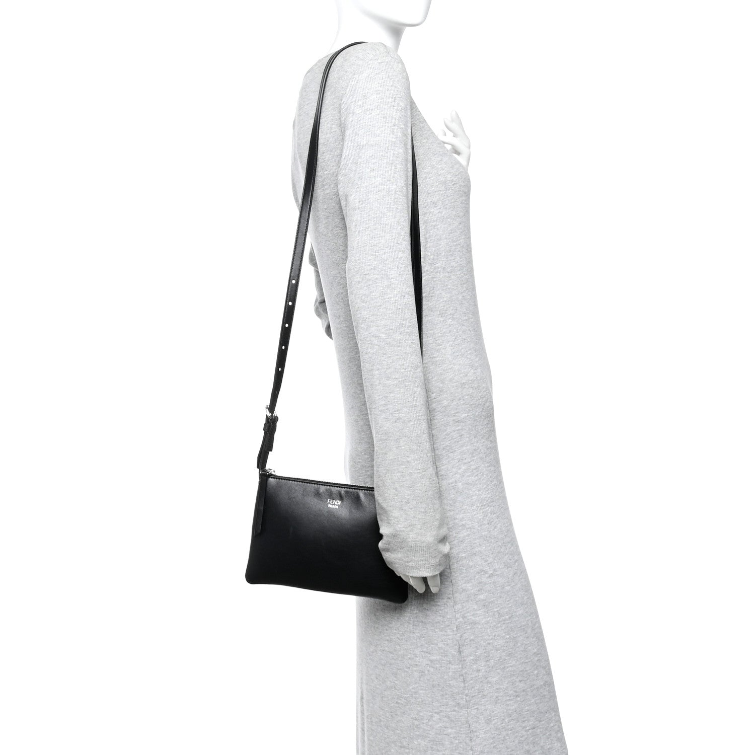 Vitello Mini Crossbody Pouch Black