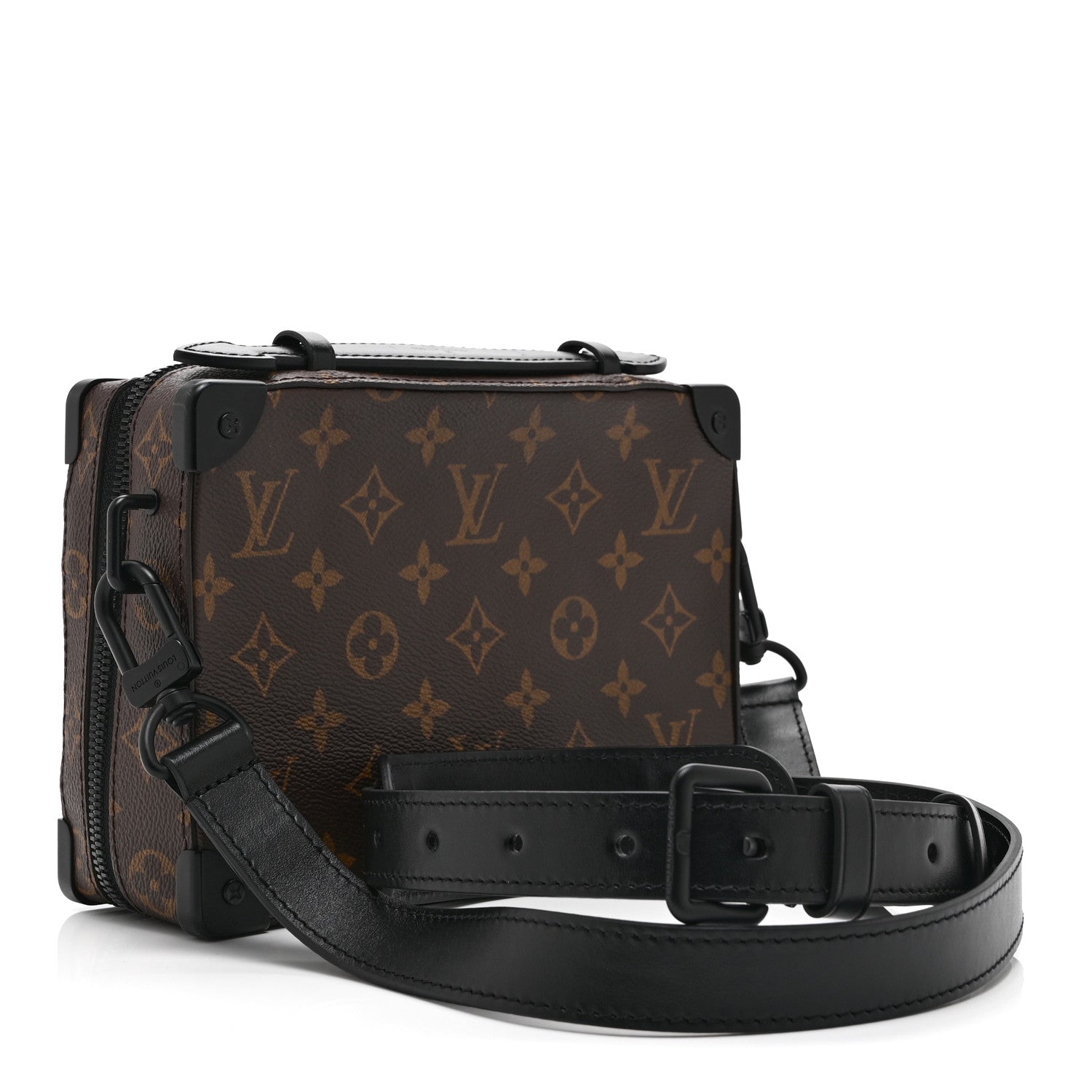 Monogram Macassar Handle Soft Trunk Black