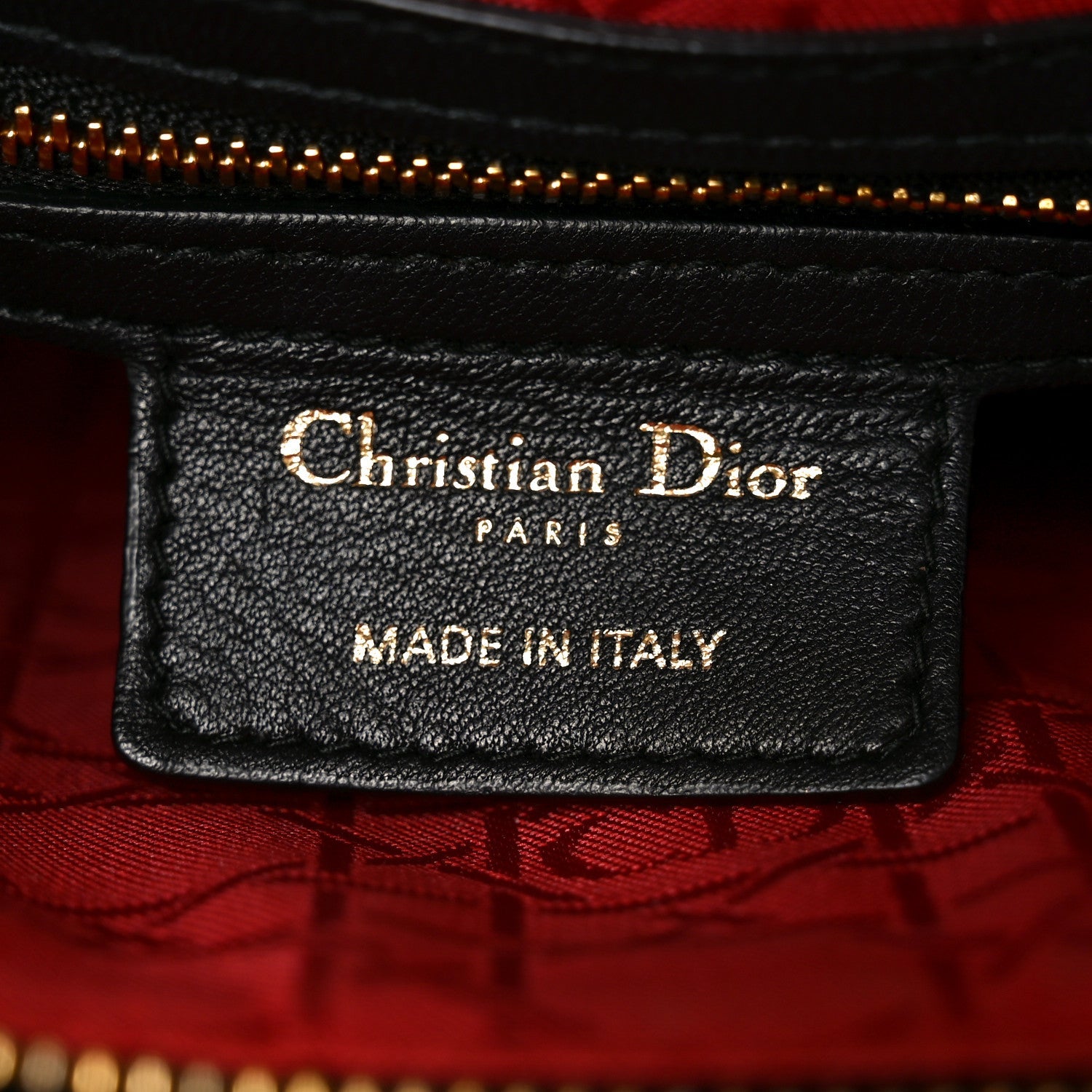 Lambskin Cannage Large Lady Dior Black