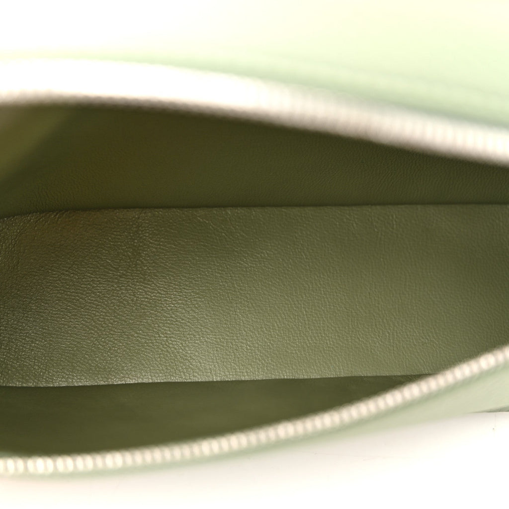 Grained Calfskin L19 Extra Pocket Pouch Sage Brush Leaves