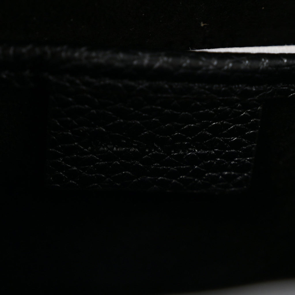 Drummed Calfskin Nano Luggage Black