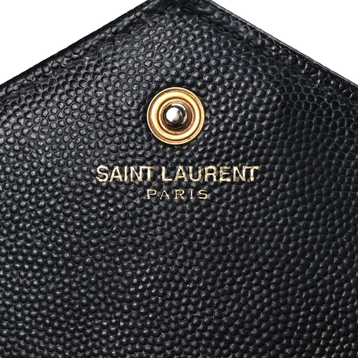 Grain De Poudre Matelasse Chevron Monogram Chain Wallet Black