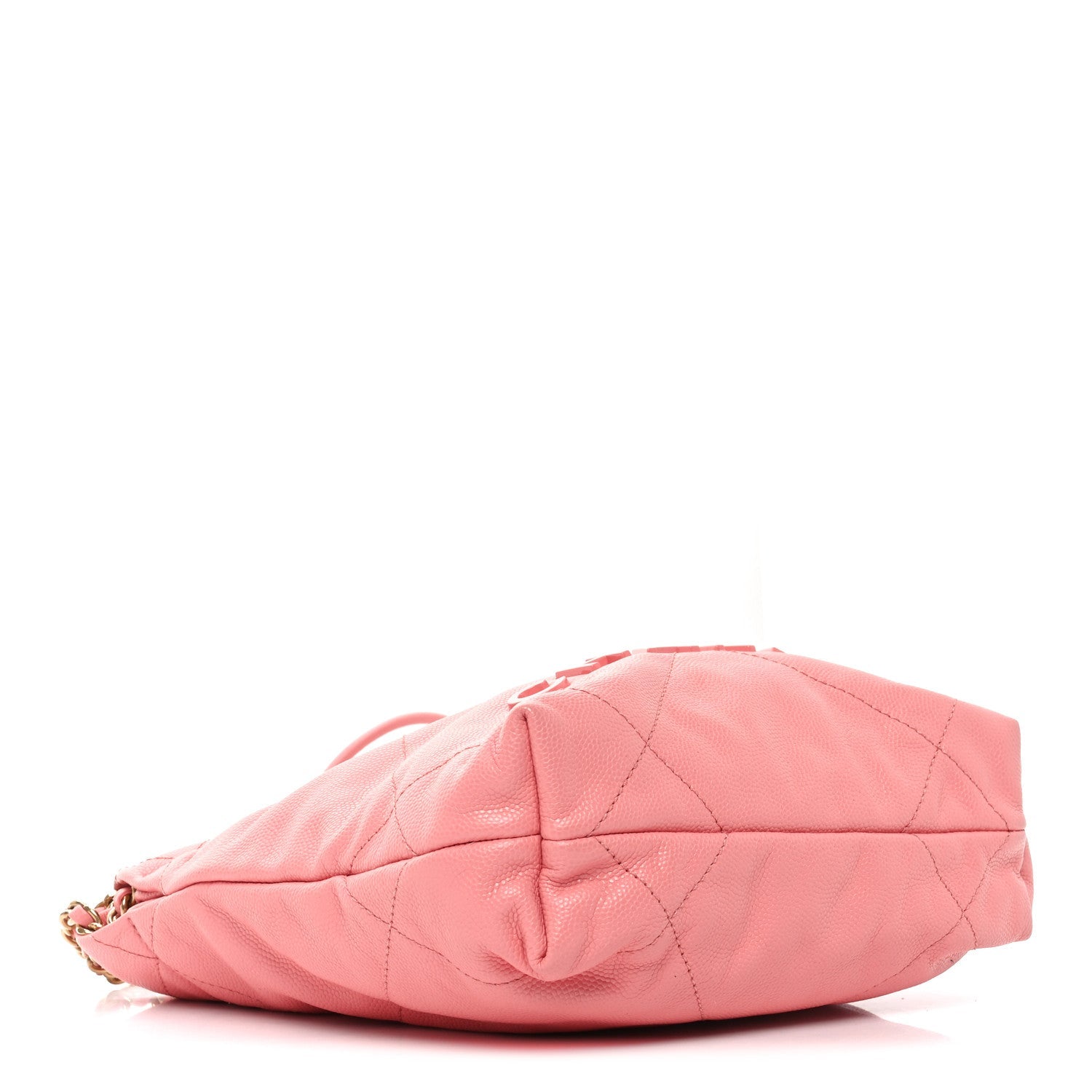 Shiny Caviar Quilted Mini Chanel 22 Coral