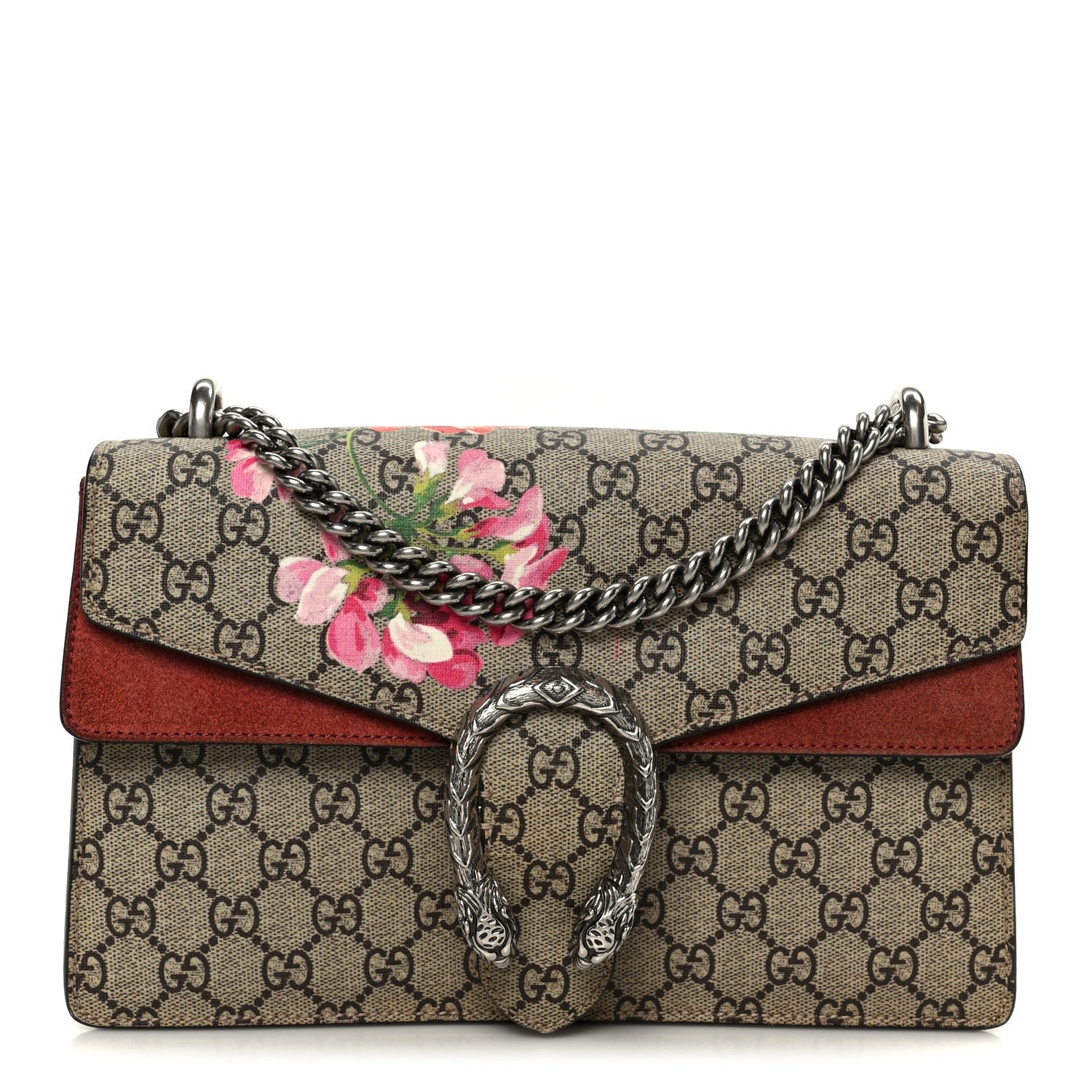 GG Supreme Monogram Blooms Small Dionysus Shoulder Bag Beige Multicolor Dry Rose