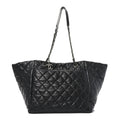 Lambskin Quilted Week End on Mars Tote Black